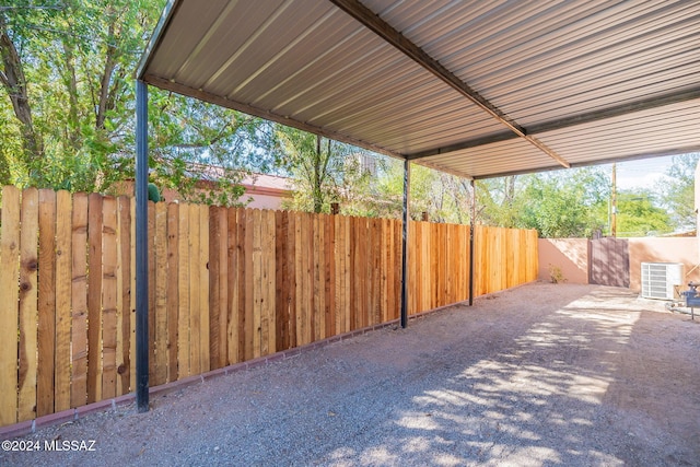 view of patio featuring central AC