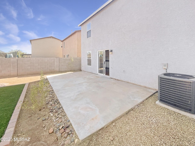 view of patio / terrace with central air condition unit