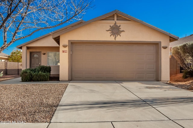 ranch-style home with a garage