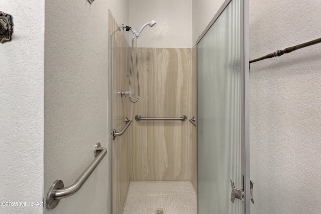 bathroom with a shower