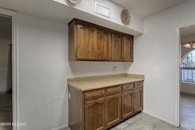 kitchen featuring light tile patterned floors