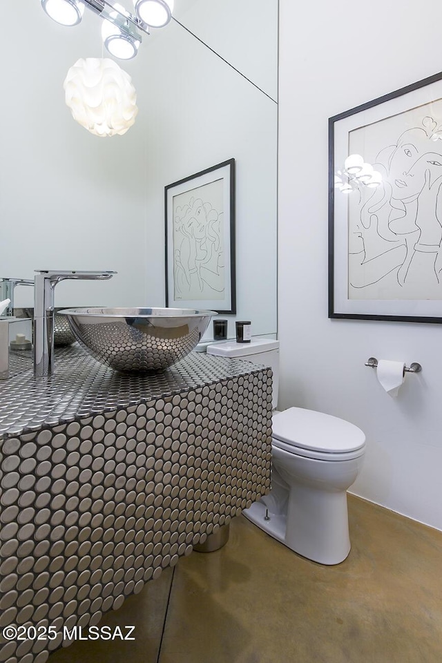 bathroom with sink and toilet