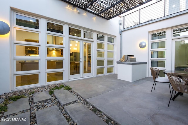 view of patio / terrace with a pergola