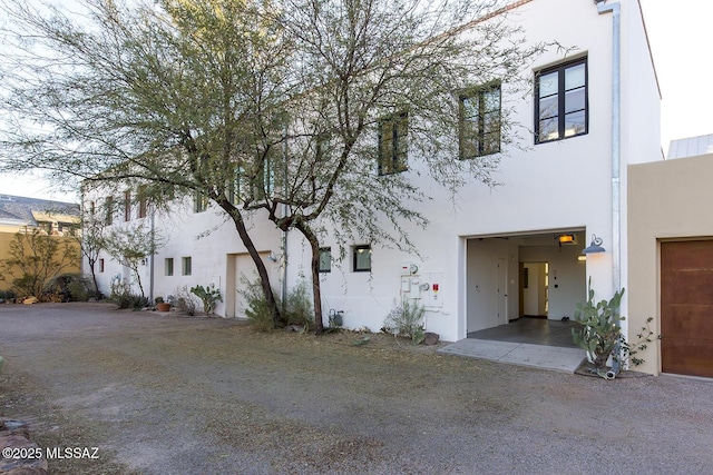 view of front of home featuring a garage