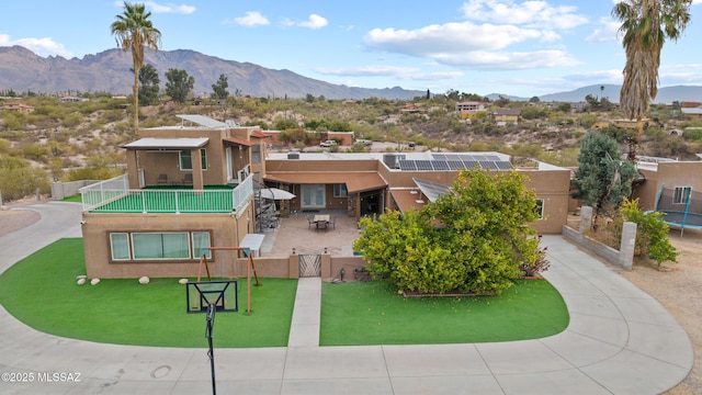 1061 W Roller Coaster Rd, Tucson, AZ 85704 - drone / aerial view with a mountain view and a residential view