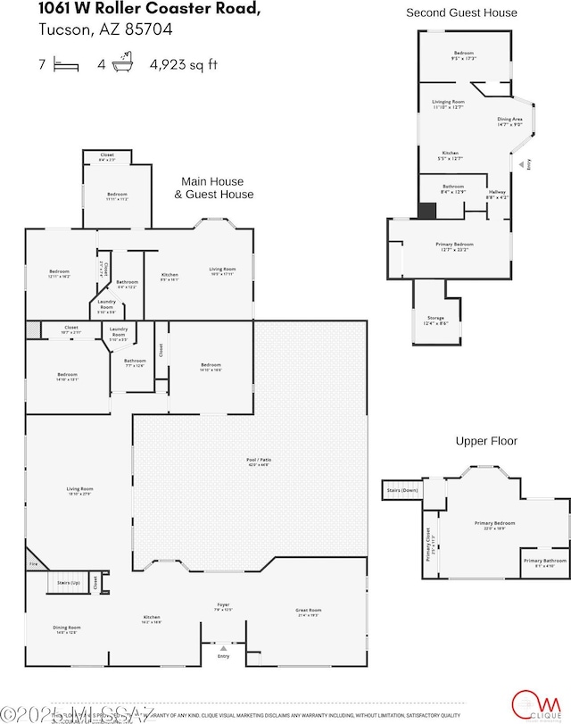 1061 W Roller Coaster Rd, Tucson, AZ 85704 - floor plan