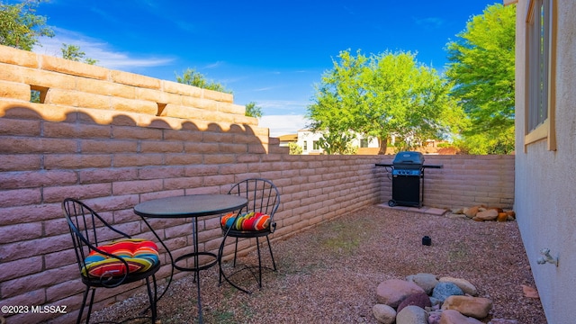 view of patio / terrace with area for grilling