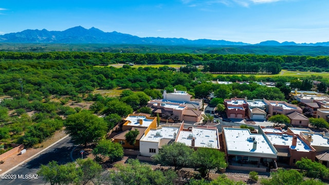 aerial view featuring a mountain view