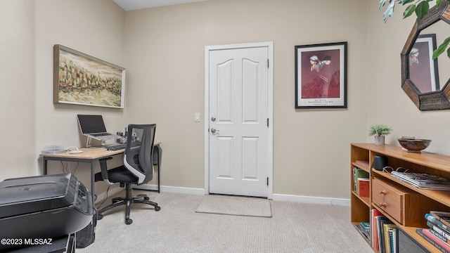 view of carpeted office