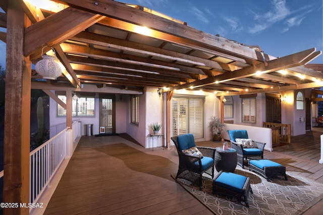 view of patio / terrace featuring an outdoor living space