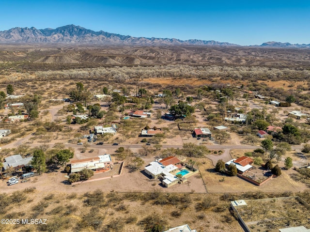 bird's eye view featuring a mountain view