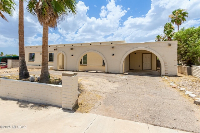 view of pueblo-style house