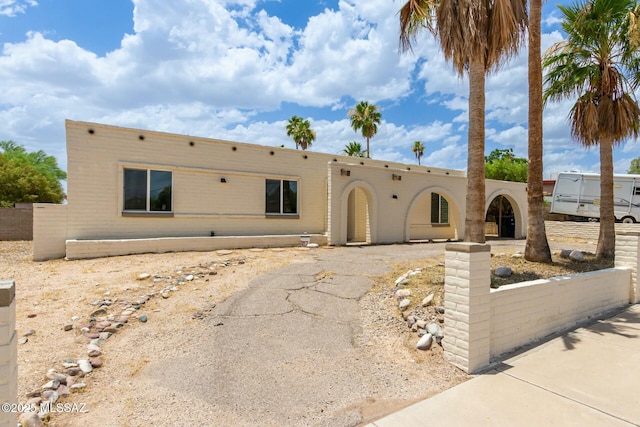 view of adobe home