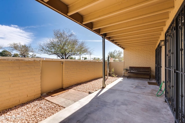 view of patio / terrace featuring a fenced backyard