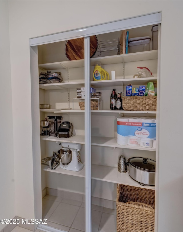 view of pantry