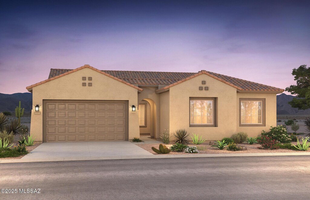 13257 N Galena Trl, Oro Valley, AZ 85755 - mediterranean / spanish-style home with a garage