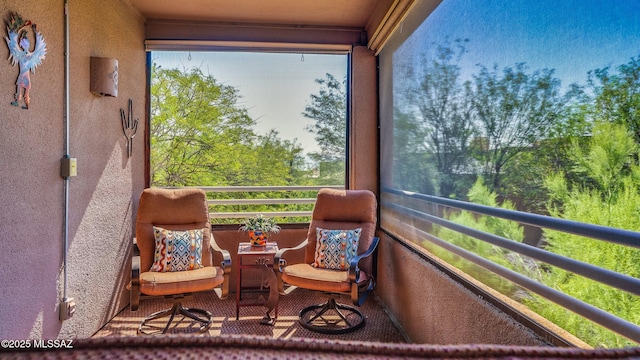 view of sunroom