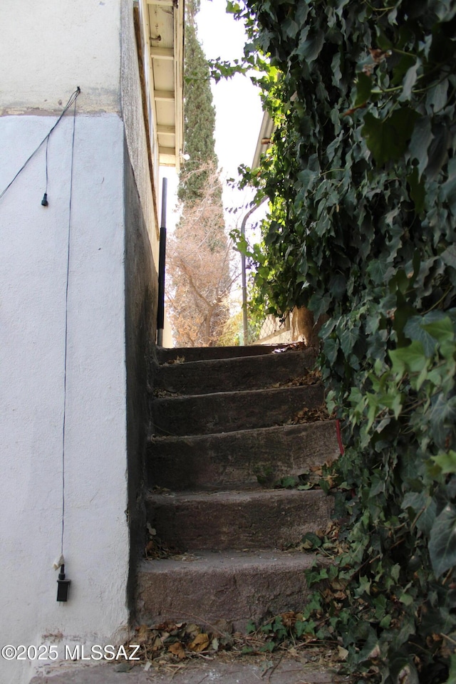 view of stairway