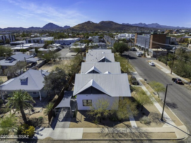 802 S 5th Ave, Tucson, AZ 85701 - drone / aerial view featuring a mountain view and a residential view