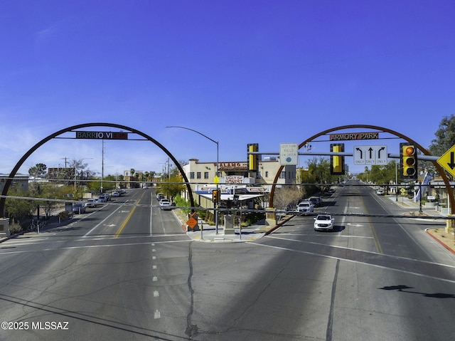 802 S 5th Ave, Tucson, AZ 85701 - view of road with sidewalks, traffic lights, curbs, and traffic signs