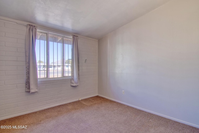 unfurnished room with baseboards and carpet flooring