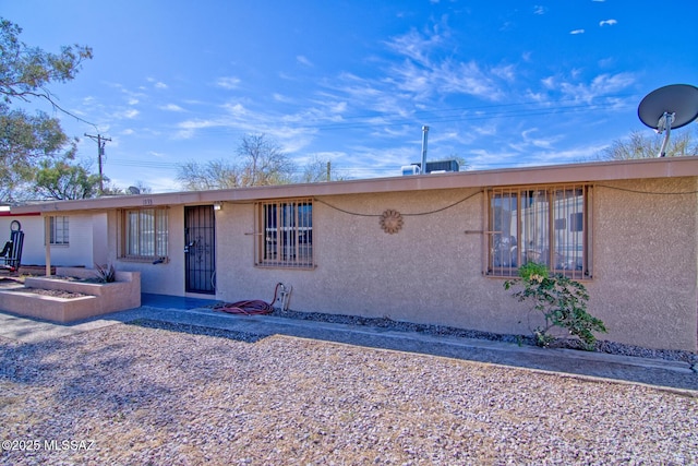 ranch-style home with stucco siding
