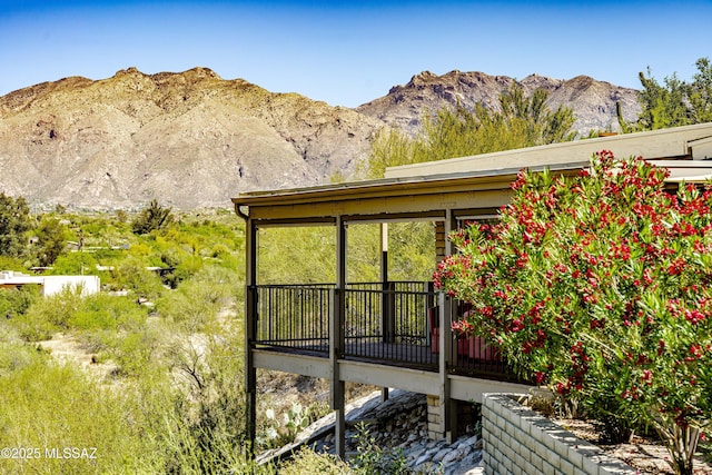 exterior space with a mountain view