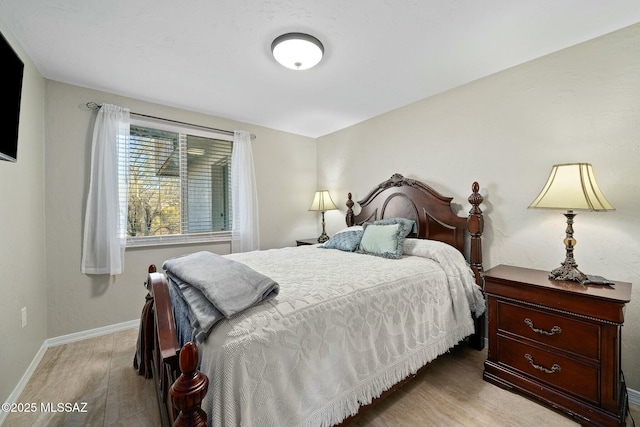 bedroom featuring light hardwood / wood-style flooring