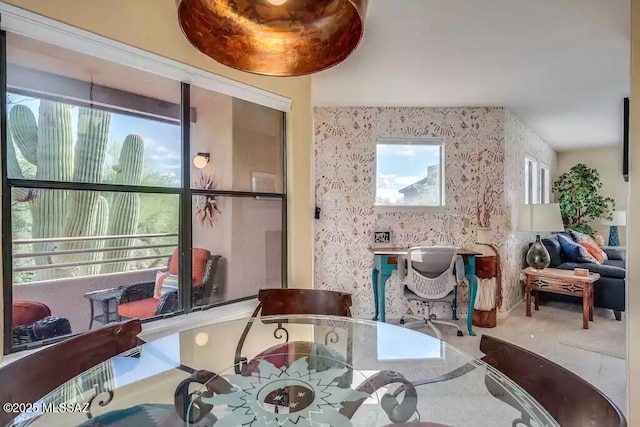 view of dining room