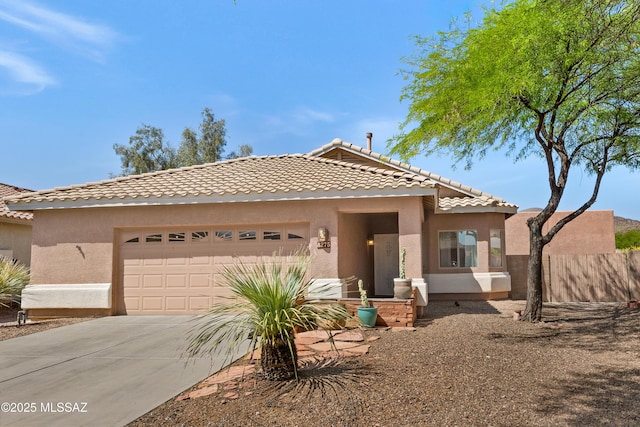 view of front of home featuring a garage