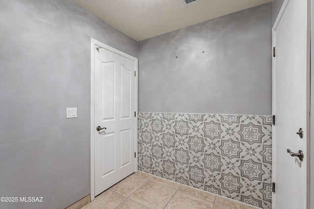 interior space with tile patterned flooring