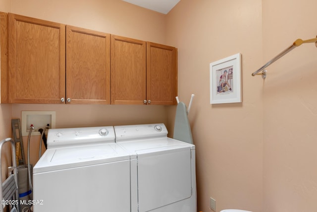 laundry room featuring cabinet space and washing machine and dryer