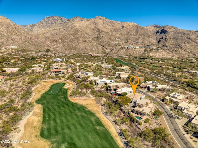 aerial view featuring a mountain view