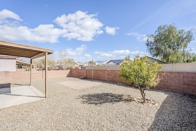 view of yard with a patio