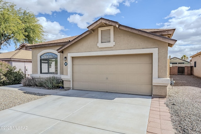 ranch-style house with a garage