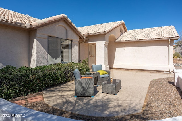 view of patio / terrace featuring an outdoor living space