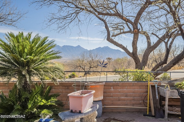 3910 S Via Del Ruisenor, Green Valley, AZ 85622 - view of patio / terrace with a mountain view