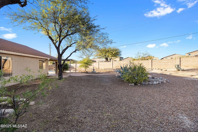 view of yard with a patio