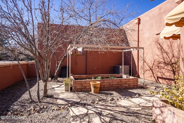 view of patio featuring central AC unit