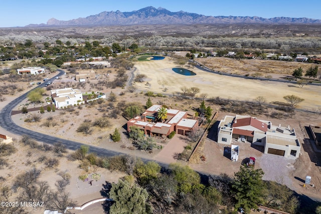 aerial view featuring a mountain view