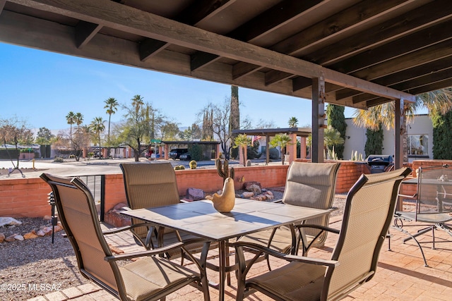 view of patio / terrace with a grill