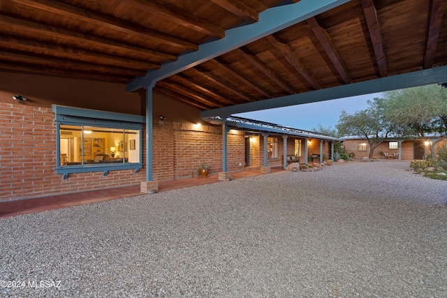 view of horse barn