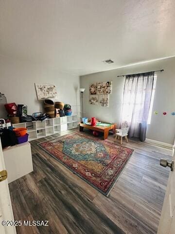 living room featuring hardwood / wood-style flooring