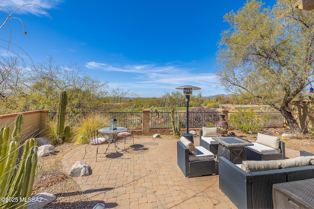 view of patio / terrace featuring outdoor lounge area