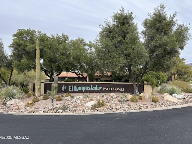 view of community sign