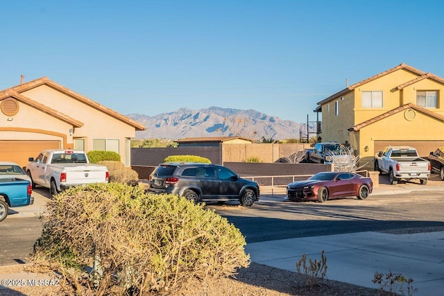 exterior space with a mountain view