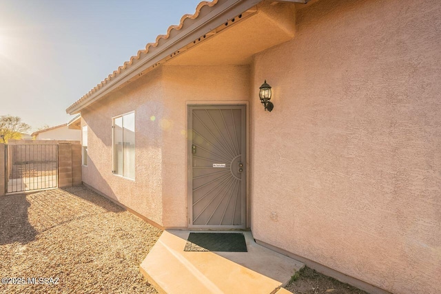 view of doorway to property