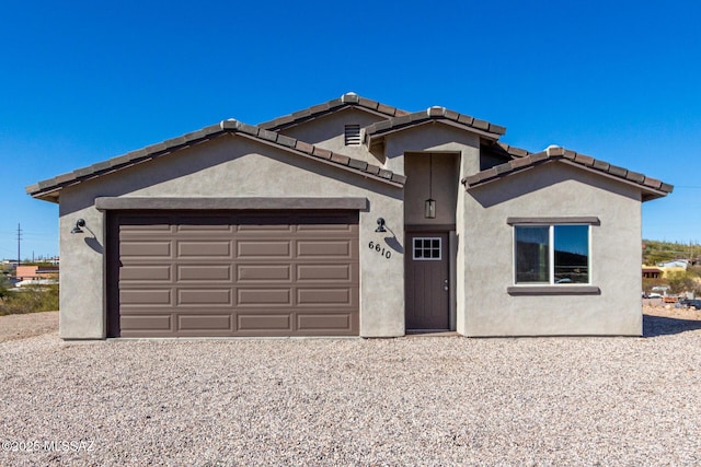 view of front facade with a garage