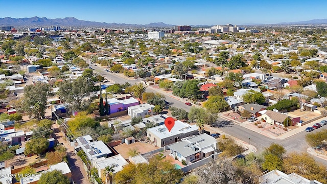 aerial view featuring a mountain view