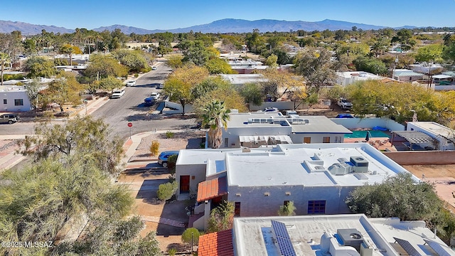 bird's eye view with a mountain view